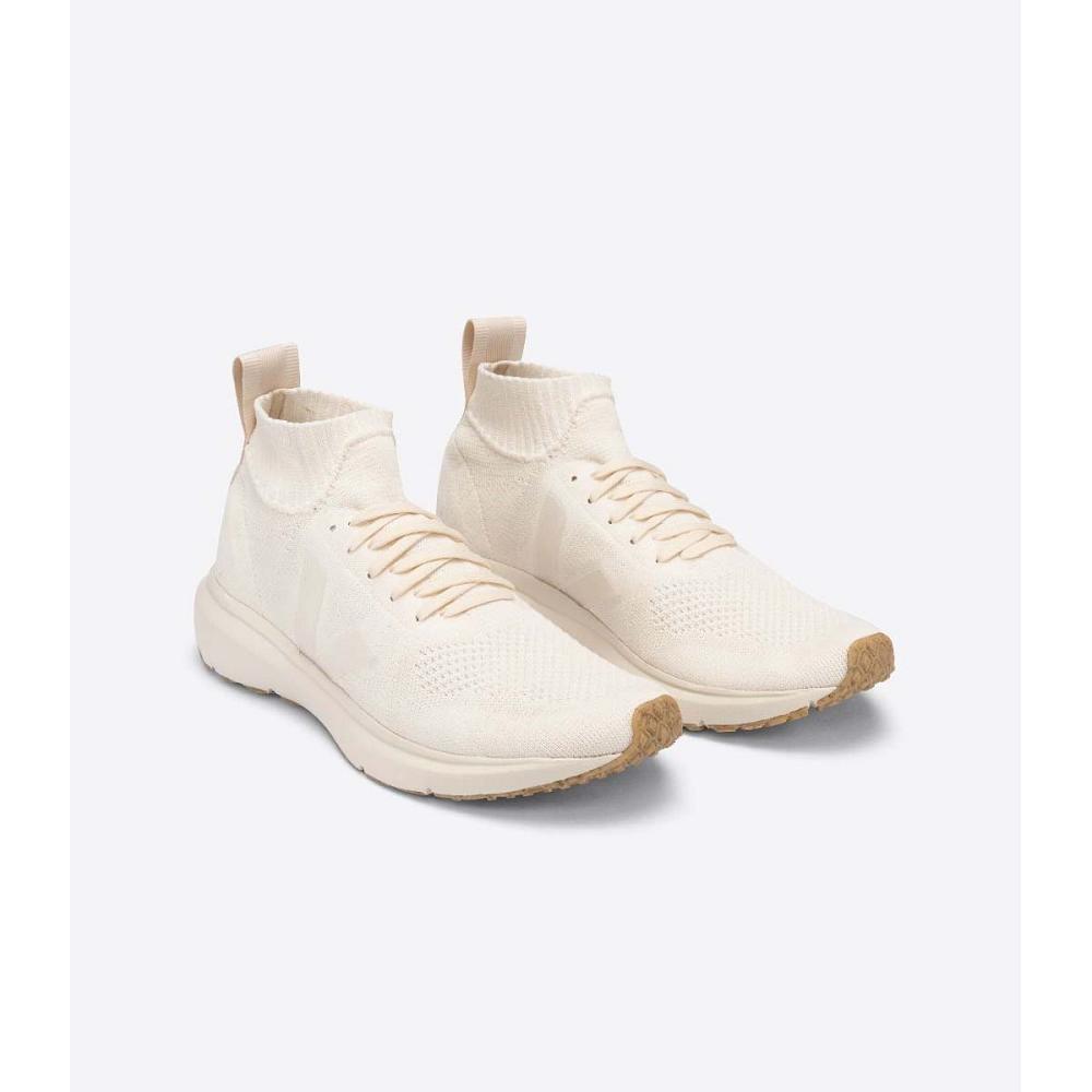 Pantofi Barbati Veja V-KNIT RICK OWENS MID Albi | RO 286DFM